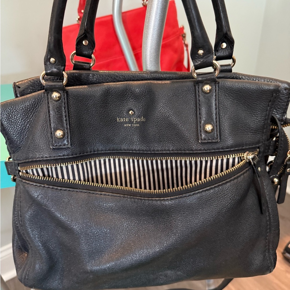 Kate Spade Black Purse with Gold Accents